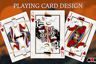 design custom poker cards, playing cards, court cards, card game design