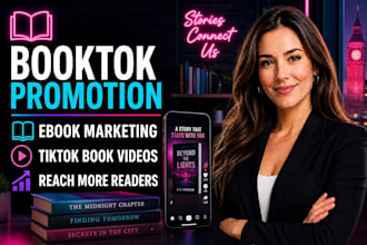 do booktok promotion ebook marketing tik tok booktok influencer video book rank