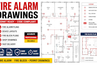 create fire alarm plans fire block plans permit drawings