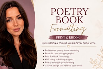 do poetry book formatting poetry editing poetry book cover poetry design