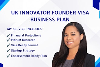 prepare UK innovator founder visa business plan and financial projections