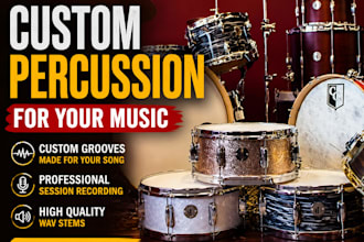 record professional personalized percussion for your music