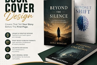 create a professional book cover design that sells your story