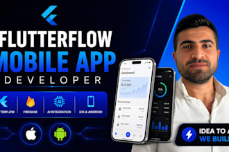 build flutterflow mobile app, app development, app builder
