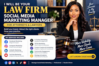 be your law firm social media marketing manager for attorneys and lawyers