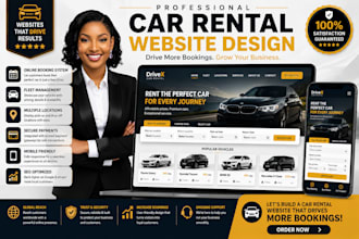 car rental website, car rental business, rental website, car booking website