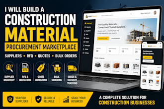 build a construction material procurement marketplace, rfq marketplace