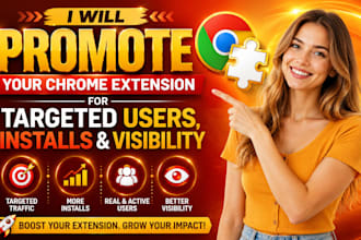 promote your chrome extension for targeted users, installs and visibility
