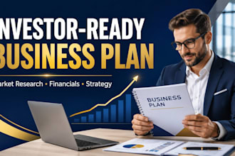 write an investor ready business plan with market research and financials