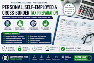do your US tax filling and prepare your personal tax return