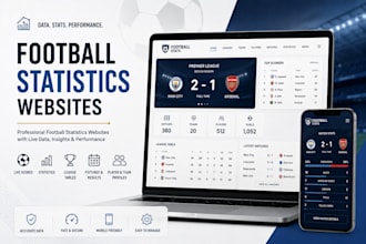 build a football statistics website with live scores and data