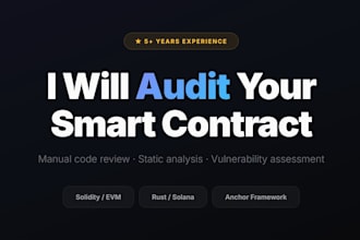 do a professional smart contract security audit on ethereum and solana
