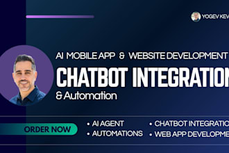 develop a modern ai assistant app, ai chatbot for  web app, android and ios app