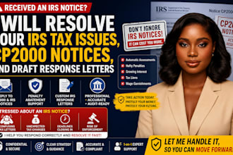 resolve your irs tax issues, cp2000 notices, and draft response letters fast