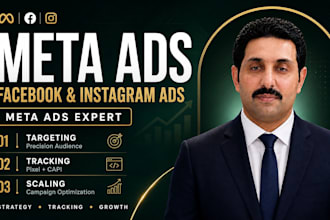 run facebook ads, meta ads, fb marketing, instagram ads as a meta ads specialist