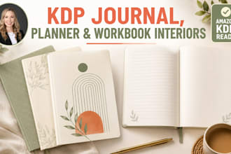 design kdp low content journal planner or workbook interior