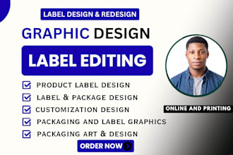 design or redesign your product label and packaging