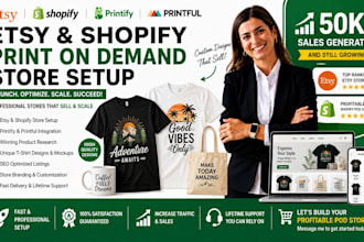 etsy shopify print on demand store setup printify printful etsy SEO shopify pod