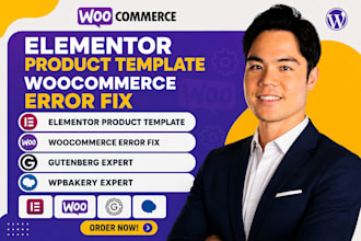 do elementor product template, woocommerce error fix gutenberg wpbakery expert