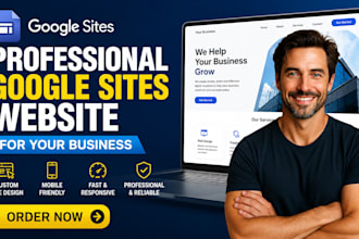design, professional, responsive website using google sites website for business
