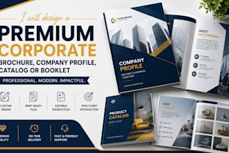 design a premium corporate brochure, company profile, catalog or booklet