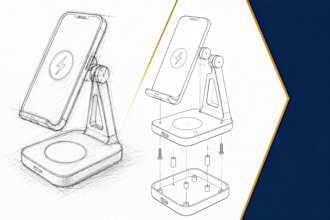 draw patent drawing of utility, product patent, uspto patent illustration