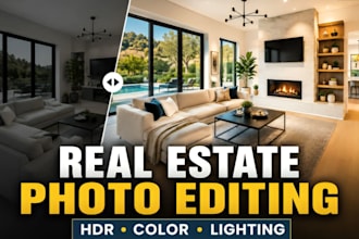 professionally edit hdr real estate photos