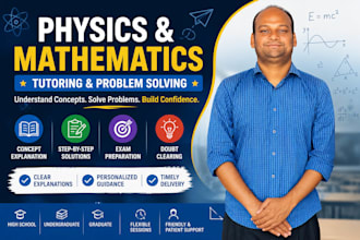 provide physics and math problems solutions step by step