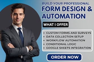 design microsoft forms, and jotform with stripe and automation