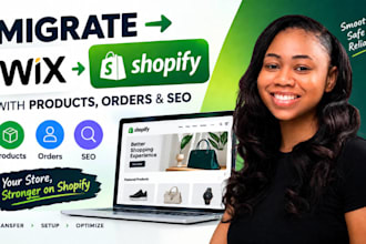 migrate wix to shopify with products,orders and SEO