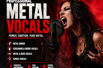 sing metal vocals, screaming vocals, grows vocals, metal singer, female vocalist