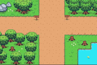 create top down pixel art tileset game art tile map game sprite sheet animation