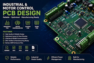 design industrial pcb, motor controller pcb, can bus pcb and rs485 pcb