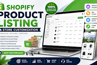 shopify product listing and store management