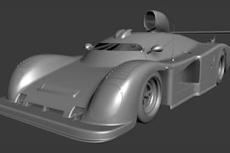 do 3d printable vehicle models, car rendering, 3d truck trailer for 3d printing