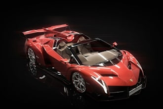 create 3d printable vehicle models, 3d truck trailer, 3d cad and car rendering