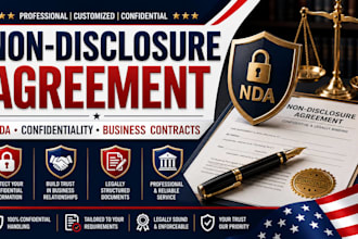 draft a professional nda, non disclosure and confidentiality agreement
