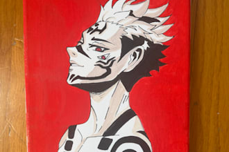 create custom hand painted anime fan art
