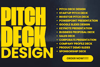 do presentation design, pitch deck, investor pitch deck, startup pitch deck