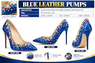create  3d shoe design footwear cad heels slipper boot and pumps for your brand