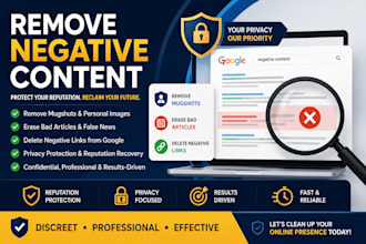remove mugshots and report bad articles, false news and negative google links