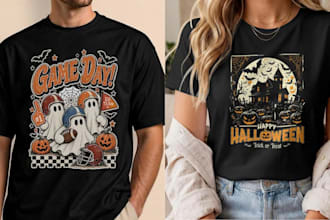 design unique halloween shirts for school teachers, pod halloween tshirt designs