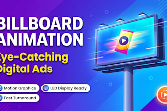professional billboard animation for led screens, led wall , motion graphics