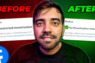 fix facebook page monetization, content monetization, payout and policy issue