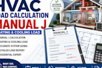 do a professional acca, manual jds, hvac load calculations, mep and duct design