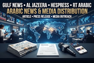 distribute your article on gulf news, al jazeera, hespress and rt arabic