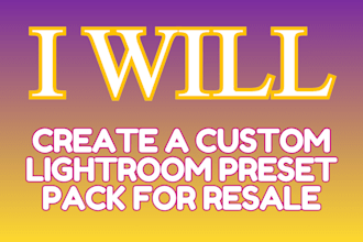 create a custom lightroom preset pack for resale