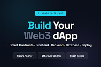 build web3 dapp with smart contract on any chain