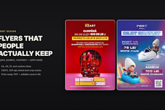 design flyers, posters and print materials