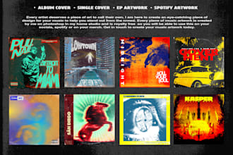 create original album artwork design no ai